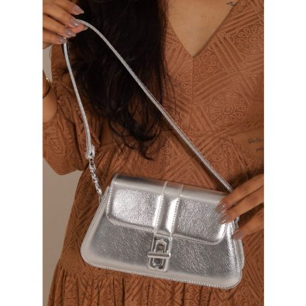 Bolsa Margarida Feminina de Ombro no Atacado - Prata